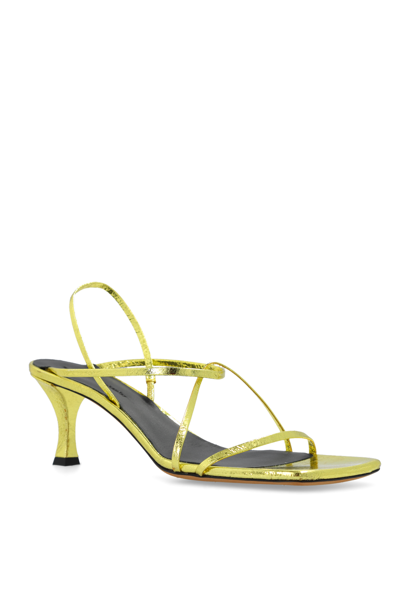 Gold Square Strappy heeled sandals Proenza Schouler Vitkac GB